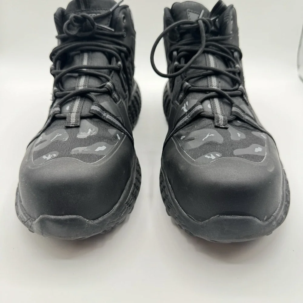 Skechers Work Monster SR Mens 10.5 Black Gray Comp Toe Slip Resistant Boots